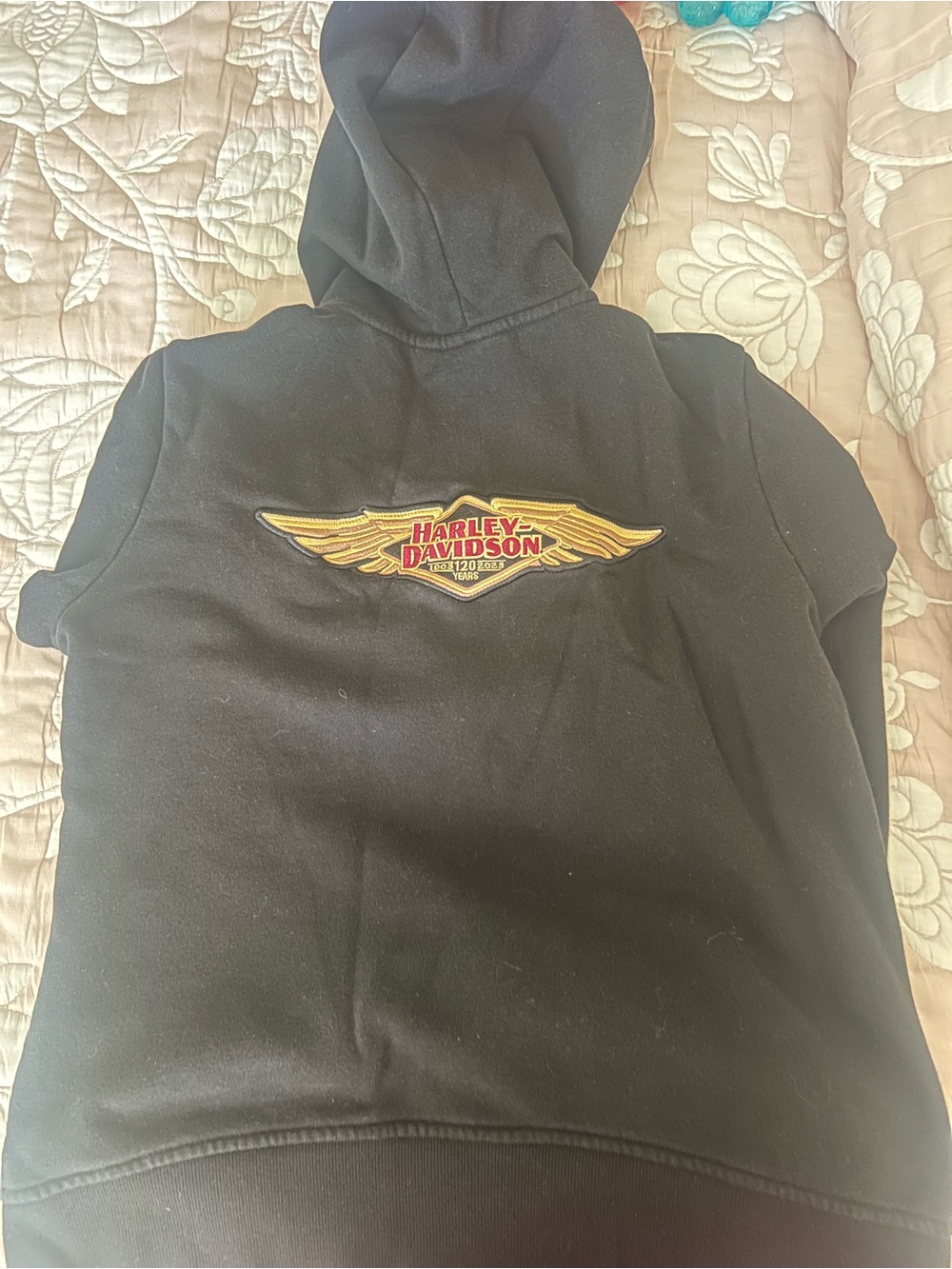 Harley-Davidson Black Hoodie with Yellow Logo